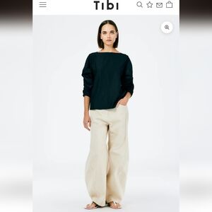 Tibi Sid Jeans Ivory Short Size 29 / Barrel